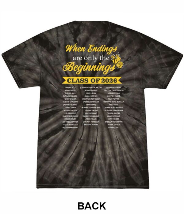 SENIOR BLACK TIE DYE TEE - Image 2