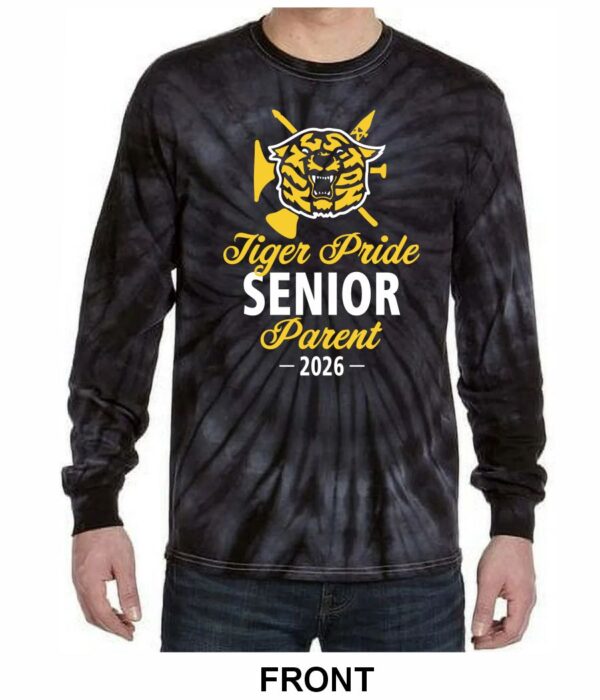 PARENT BLACK TIE DYE LONG SLEEVE TEE