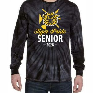 SENIOR BLACK TIE DYE LONG SLEEVE TEE