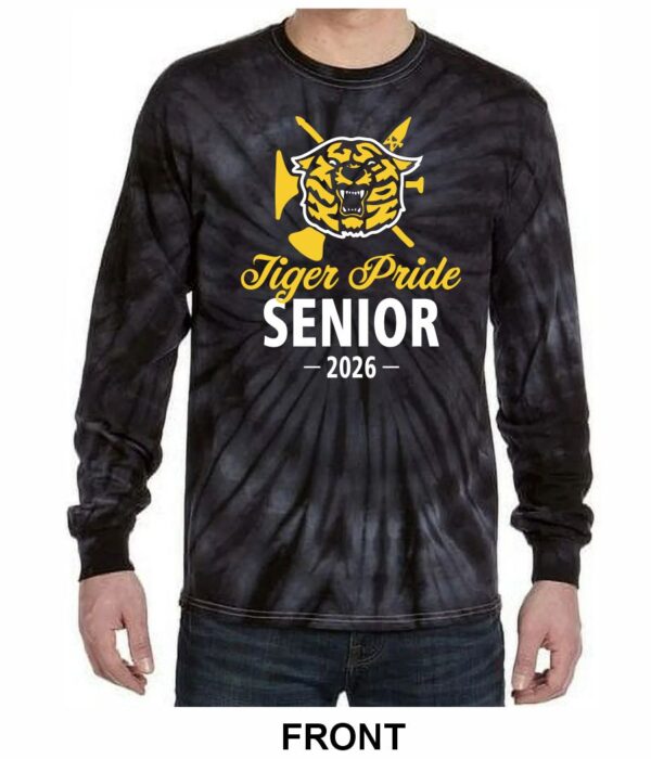 SENIOR BLACK TIE DYE LONG SLEEVE TEE